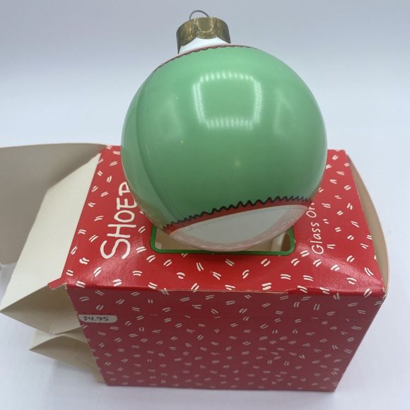 Hallmark Shoe Box Ornament Let It Snow Glass Ball Christmas 1992 RARE In Box - Picture 7 of 10